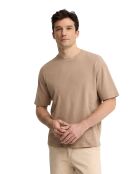 T-Shirt à manches courtes en coton Enrico light brown
