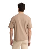 T-Shirt à manches courtes en coton Enrico light brown