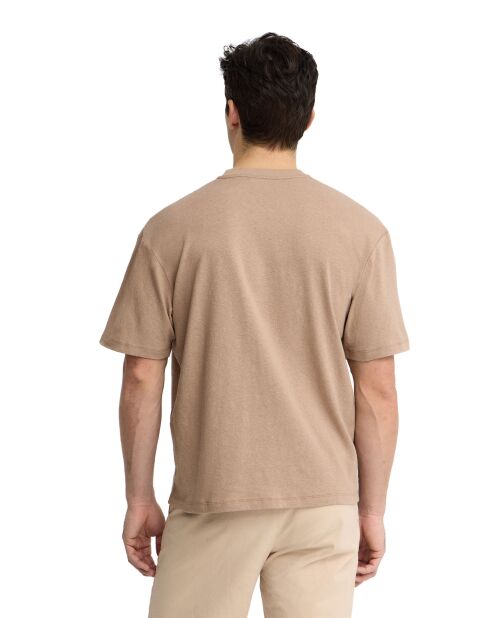 T-Shirt à manches courtes en coton Enrico light brown