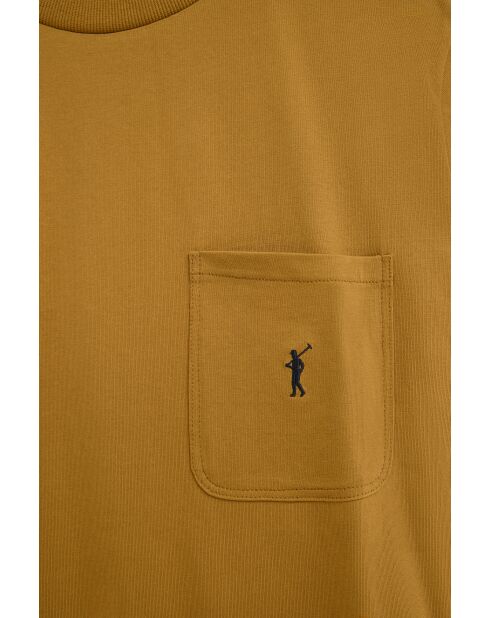 T-Shirt à manches courtes en coton Michel mustard