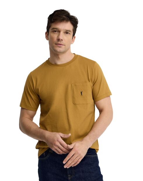 T-Shirt à manches courtes en coton Michel mustard