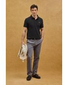 Polo Benjamin a manica corta in cotone nero