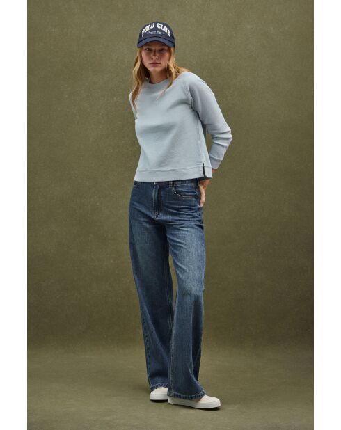 Sweat-shirt en coton Pauline baby blue