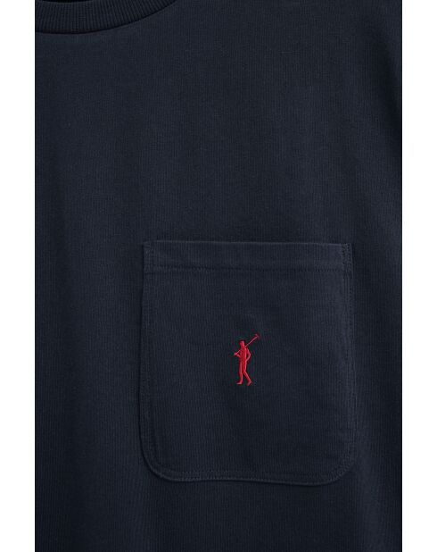 T-Shirt à manches courtes en coton Maxence navy