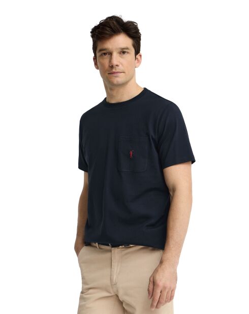 T-Shirt à manches courtes en coton Maxence navy
