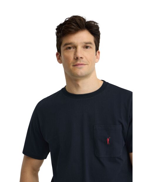 T-Shirt à manches courtes en coton Maxence navy