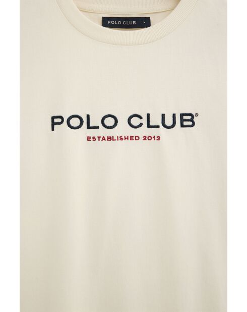T-Shirt à manches courtes en coton Noé écru