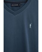 T-Shirt à manches courtes en coton Mathias denim blue