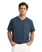 T-Shirt à manches courtes en coton Mathias denim blue