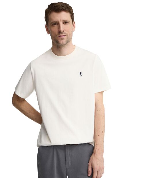 T-Shirt à manches courtes en coton Julien écru