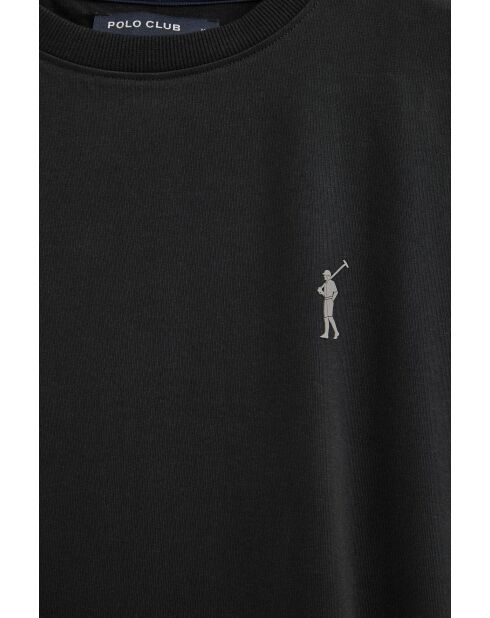 T-Shirt à manches courtes en coton Louis noir