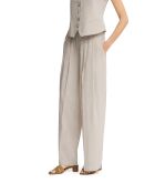 Ecru broek van linnenmix Lisa