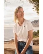 Elsa weißes Kurzarm-T-Shirt aus Baumwolle