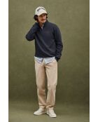 Felpa Albin in cotone blu