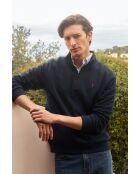 Felpa Albin in cotone blu