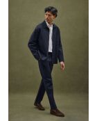 Giacca Sergio in misto lino blu