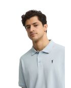 Polo a manica corta in cotone blu baby Augustin