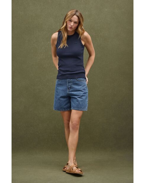 Canotta Lola in cotone blu