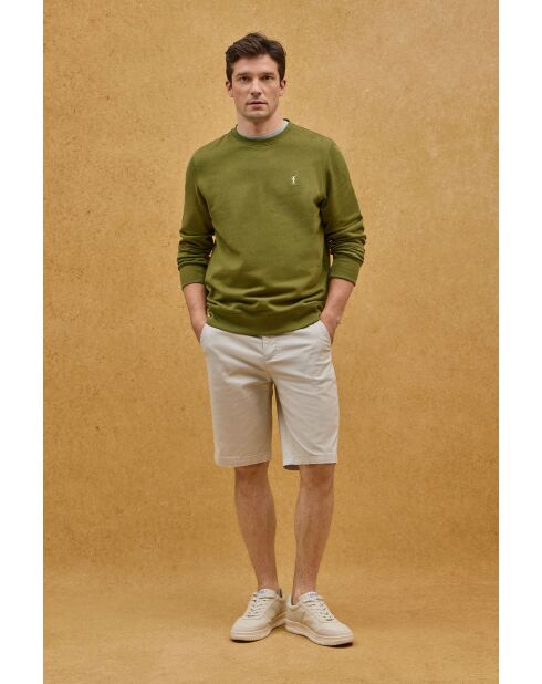 Felpa Yves moss in cotone
