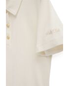 Ecrufarbenes Kurzarm-Poloshirt Constance aus Baumwolle