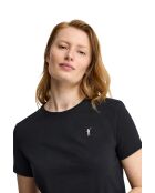 Zwart katoenen T-shirt met korte mouwen Dorothée