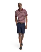 Polo Daniel in cotone a manica corta granato-ecru
