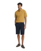 Polo a manica corta Bastien in cotone senape