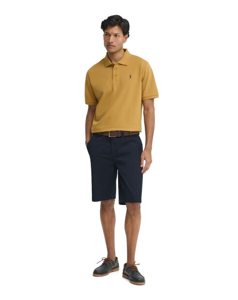 Polo a manica corta Bastien in cotone senape