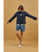 Sweat-shirt en coton Stéphanie navy