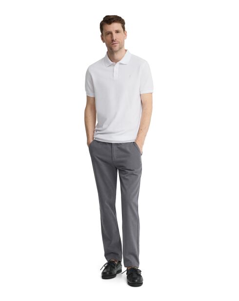 Polo Corentin a manica corta in cotone bianco