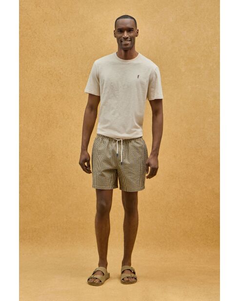 Pantaloncini da bagno Luca blu-beige