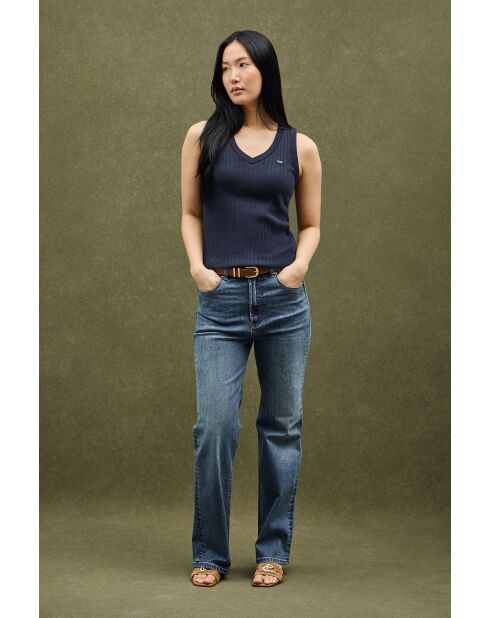Canotta Marie navy in cotone
