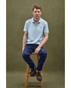 Blaues Kurzarm-Poloshirt Charles aus Baumwolle