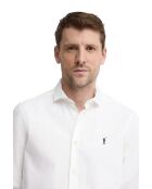 Camicia a manica lunga in cotone bianco Justin