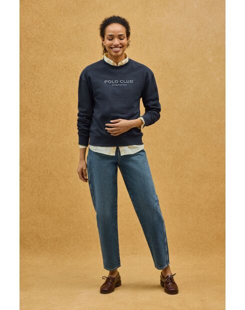 Sweat-shirt en coton Raphaëlle navy