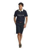 Jérémy marineblaues Kurzarm-Poloshirt aus Baumwolle