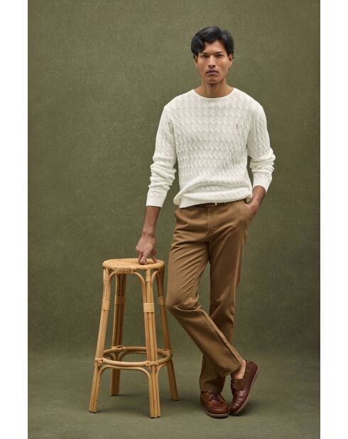 Felpa Dean in cotone ecru