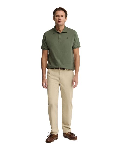 Polo a manica corta in cotone verde Enzo