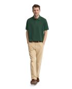 Polo Amaury in cotone a manica corta verde bottiglia