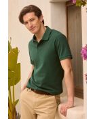 Polo Amaury in cotone a manica corta verde bottiglia