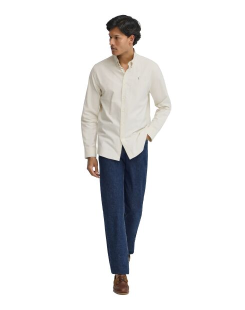 Camicia a maniche lunghe Jean-Marc in cotone blu da bambino