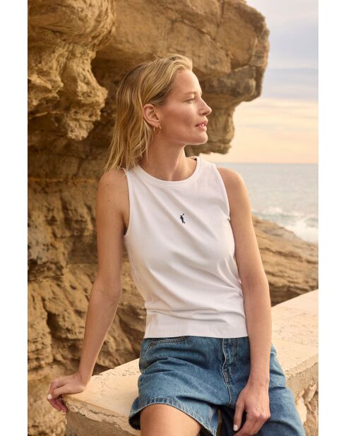 Canotta Laure in cotone bianco