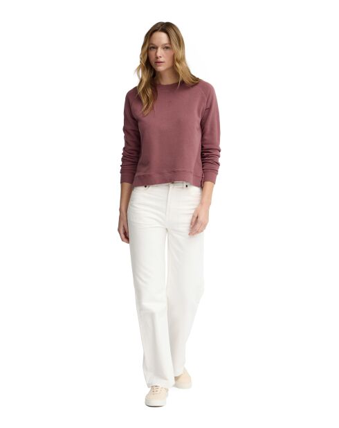 Roséweinfarbenes Sweatshirt Océane aus Baumwolle