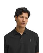 Polo a manica corta Alain in cotone nero