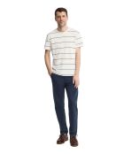 T-Shirt à manches courtes en coton Stéphane ecru-navy
