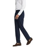 Marineblaue Hose Adamo aus Leinenmischung