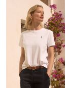 Diane T-shirt van wit katoen met korte mouwen
