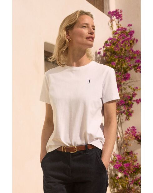 Diane T-shirt van wit katoen met korte mouwen