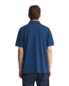 Polo André in cotone a manica corta blu indaco