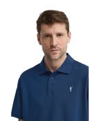 Polo André in cotone a manica corta blu indaco